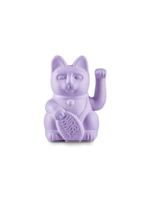 DONKEY - Winkekatze Lucky Cat Maneki Neko, Lilac, 15 cm - Black