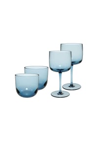 like. by Villeroy & Boch Wein- und Wassergläser Like Glass 4er Set - LIKE GLASS - blau