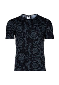 VERSACE - Herren T-Shirt - BAROCCO, Unterhemd, Rundhals, Stretch Cotton, Barock-Muster - Gold/Schwarz