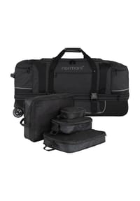 normani® - Reisetrolley 120-150 L mit Kleidertaschen - Grau/Blau