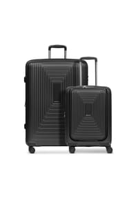 REDOLZ Essentials 14 - Essentials 14 4-Rollen Kofferset 2 tlg. Laptopfach mit Dehnfalte - aubergine metallic