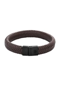 REBEL & ROSE® - Armband, Leder/Edelstahl - BRAUN