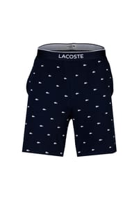 LACOSTE - Herren Sweatshorts - Allover Print, Loungewear, Pyjamashorts, Baumwoll-Stretch - Blau