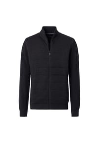 CASAMODA - Herren Strickjacke uni - Grauschwarz