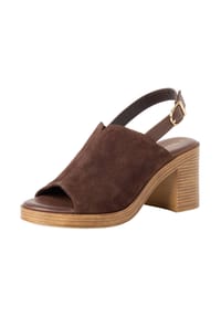 Tamaris - Veloursleder Sandalen - Mocca