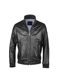 bugatti - Lederjacke BUGIACOMO mit Reißverschlusstaschen - Schwarz