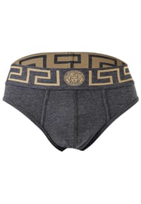 VERSACE - Herren Slip - TOPEKA, Stretch Cotton, einfarbig - Grau