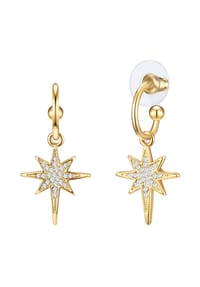 Luluandjane - Damen Ohrringe aus Metall-Legierung in Gelbgold mit Glas - gelbgold