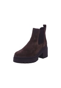 Tamaris - Chelsea Boots, Blockabsatz, Zuglasche, für Damen - 003 BLACK LEATHER