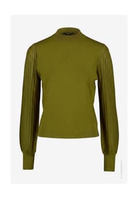 zero - Feinstrickpullover mit Spitzenärmeln - Black Beauty