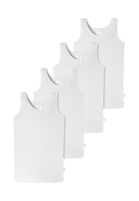 SCHIESSER - Unterhemd / Tanktop 4er Pack Kids Girls 95/5 Organic Cotton - Weiß