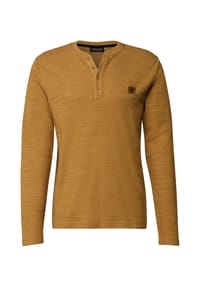 STREET ONE MEN - Langarmshirt, Henley-Ausschnitt, für Herren - 17080 YELLOW