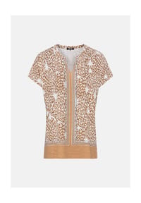 olsen - Shirt mit Panneaux-Print - Light Cognac