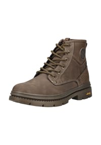 Jeep® - Leder/Textil Stiefelette - Dunkelbraun