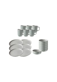 Ritzenhoff & Breker Frühstücksservice Jasper 18er Set - JASPER - grau