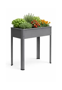 VCM. - Metall Hochbeet | rechteckig | stehender Pflanzkasten | Blumenkasten für Garten Terrasse Balkon | Blumentopf H. 88 x B. 80 x. T. 35 cm | Balora L - Grün