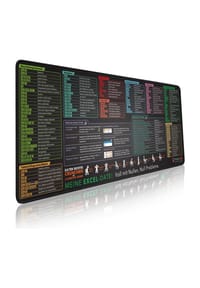 MANIKE - Excel Shortcuts Schreibtischunterlage Groß 80x30 cm - 