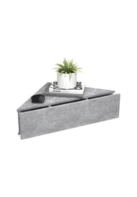 VCM. - Nachtschrank | Wandschublade | Wandboard | Eckregal |Nachttisch | Maße ca. H. 15 x B. 60 x T. 43 cm - Usal S - Anthrazit