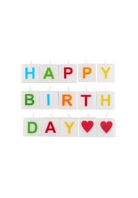 BUTLERS® LOVE LETTERS Kerze Happy Birthday 15 tlg. Bild 1