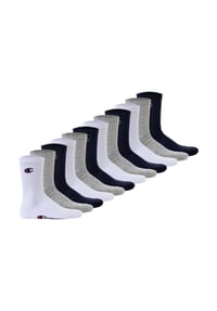 Champion® - Unisex Socken, 12 Paar - Crew Socken Basic - Blau/Weiß/Grau