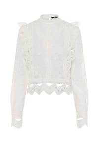 MARC AUREL - Spitzenbluse - light cream