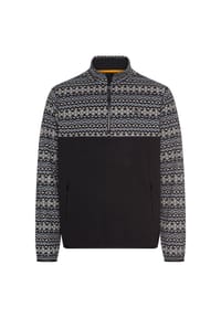 camel active - Fleecetroyer mit Reißverschlusstaschen - Navyblau