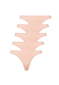 BeeDees® - Damen Hüftstring Stepy Soft String (5-er Pack) tief geschnitten - nude
