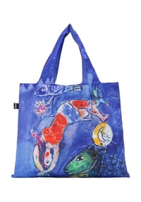 Loqi - Einkaufstasche "Marc Chagall - The Blue Circus", Reißverschluss, faltbar - MEHRFARBIG