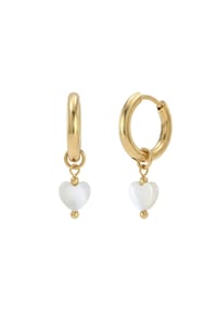 amor - Charm Creole für Damen, Edelstahl | Herz - gold