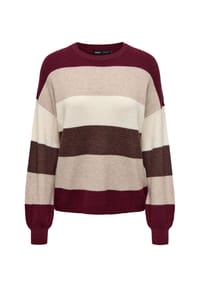 ONLY® - Pullover, Streifen, Ballonärmel, für Damen - 178411036 ZINFAND