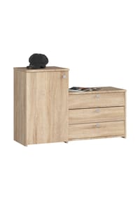 Akord - Schuhschrank S16 mit 4 Klapptüren - sonoma-eiche