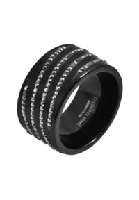 Adelia's - Damen Ring aus Edelstahl - schwarz