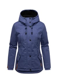 MARIKOO® - Winterjacke Bikoo - Black with black fur