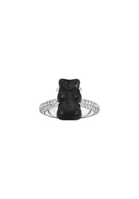 Thomas Sabo THOMAS SABO x HARIBO - Ring mit schwarzem Goldbären und Steinen - silberfarben, bunt