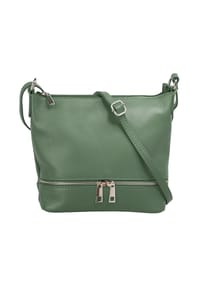 Cluty - Umhängetasche Echt Leder, Made In Italy - beige