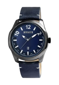 RAPTOR Raptor - Herren Quarz Armbanduhr Charley mit Lederarmband - 3 ATM - Mineralglas - Anthrazit-blau