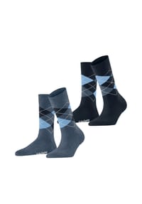 Burlington - Socken, Rippbündchen, 2er Pack, für Damen - 3223 LT. HEATHER