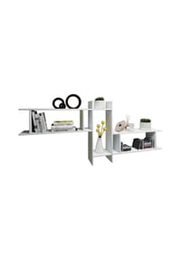 VCM. - Holzregal hängend | platzsparendes Regal | Maße: H. 80 x B. 188 x T. 20 cm | Elegantes Regal hängend | Aufbewahrungsregal | Bücherregal | Wandboard - Sirola Maxi - Buche