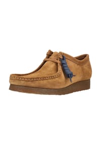 CLARKS® - Veloursleder Halbschuhe WALLABEE - Mittelbraun