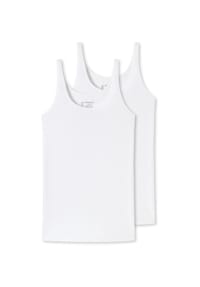 SCHIESSER - Trägertop "95/5", 2er Pack, U-Ausschnitt, uni, für Damen - 000 SCHARZ