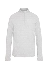 GLOBETROTTER - Langarmshirt Outdoor, Troyer, für Herren - QREY MELANGE