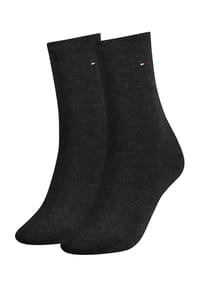 TOMMY HILFIGER - Socken, 2er-Pack, verstärkte Belastungszonen, für Damen - 030 ANTHRA MELANGE