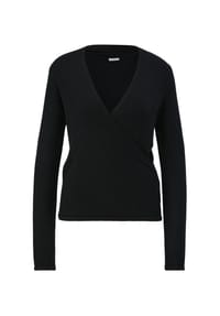 s.Oliver BLACK LABEL - Strickpullover, V-Ausschnitt, für Damen - 9999  GREY/BLACK