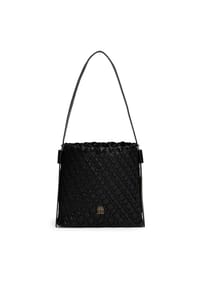 TOMMY HILFIGER - Schultertasche, geflochten, für Damen - BLACK