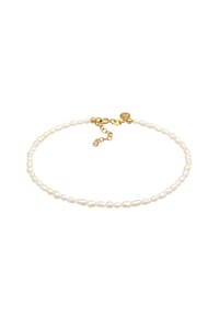 elli. PREMIUM - Fußschmuck Süßwasserperlen Klassik 925 Silber - Gold