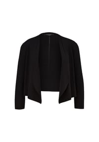 comma, - Strickjacke, Ziernaht, für Damen - 9999  GREY/BLACK