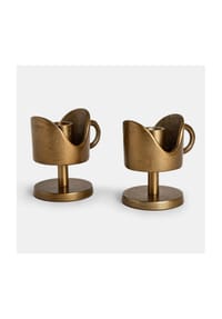 LOBERON - Kerzenhalter 2er Set Mirodella antikgold - antikgold