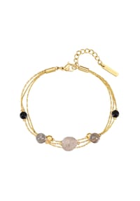 EAST / SIDE - Damen Armband aus Edelstahl in gelbgold mit Spinell - gelbgold