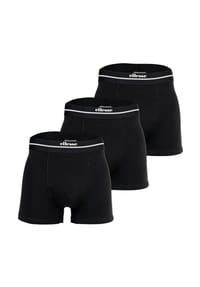 ellesse - Herren Boxershorts, 3er Pack - AMBRIA, Trunks, Logobund, einfarbig - Schwarz