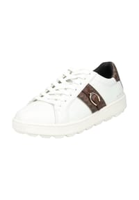 GEOX - Leder/Textil Sneaker - Weiß/Braun